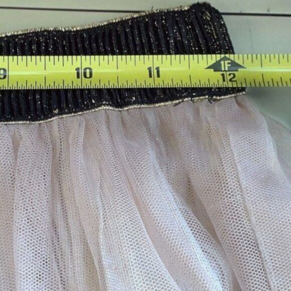 Decree Shimmer Tulle Skirt Sz‎ S Gold Sparkle Elastic Waist Excellent Condition - Picture 6 of 6